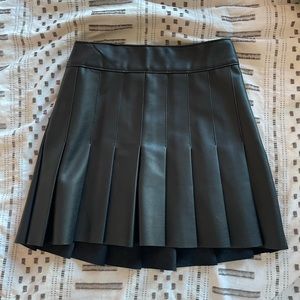 Abercrombie Black Vegan Leather Skirt